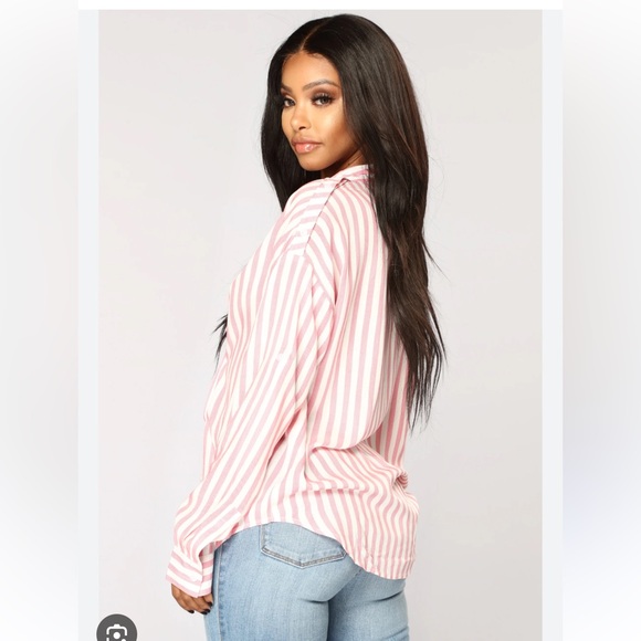 Fashion nova playing games long sleeve top color, pink/white size XL - Picture 3 of 6